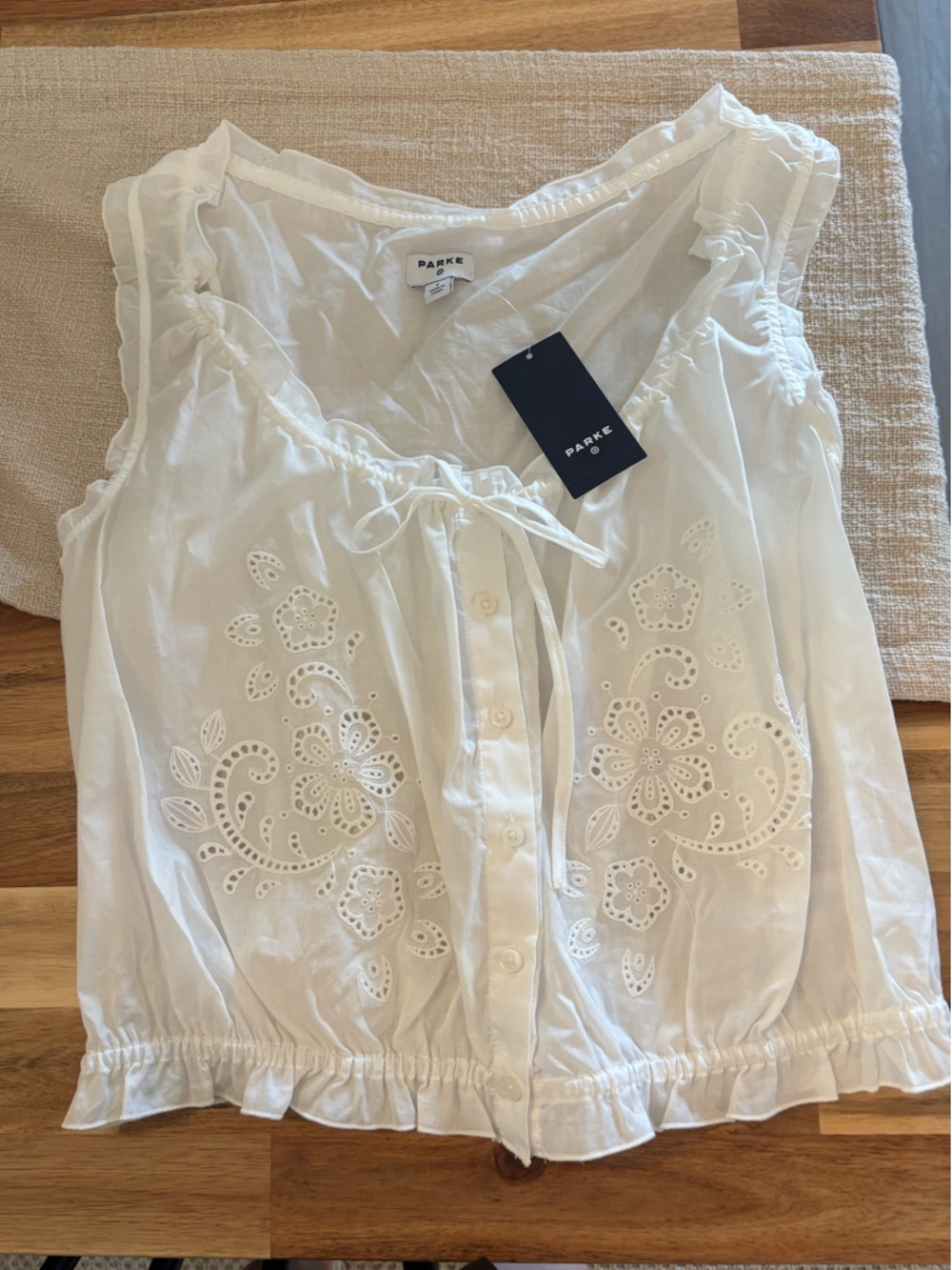 Parke x Target Womens Shell Tank Top White